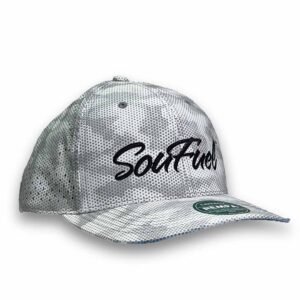 Grey Camo with Dots Mid Profile Recycled ball cap Soul Fuel Design 2