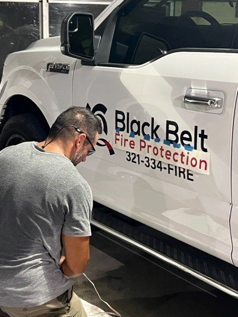 BlackBelt Fire Truck Vinyl Install